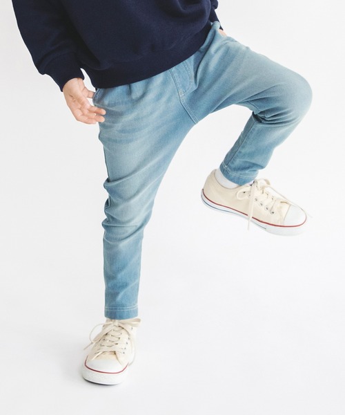 BRANSHES(ブランシェス)の「【やわらか・あったか】イージー&イージーテーパードパンツ(スウェットパンツ・キッズ・ベージュ/ブラック/ブルー/ブラウン・90/100/150/120/130/110/140)」の4枚目の写真