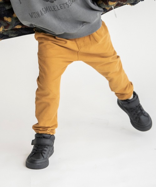 BRANSHES(ブランシェス)の「【やわらか・あったか】イージー&イージーテーパードパンツ(スウェットパンツ・キッズ・ベージュ/ブラック/ブルー/ブラウン・90/100/150/120/130/110/140)」の8枚目の写真