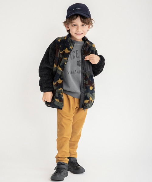 BRANSHES(ブランシェス)の「【やわらか・あったか】イージー&イージーテーパードパンツ(スウェットパンツ・キッズ・ベージュ/ブラック/ブルー/ブラウン・90/100/150/120/130/110/140)」の14枚目の写真