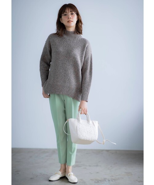 DRESKIP（ドレスキップ）の「◆ふわふわハイネックゆったりニット（ニット/セーター・レディース・ダークブラウン/グレー系その他/ライトベージュ/グリーン系/ライトグレー/ピンク系・02/03/04）」の15枚目の写真