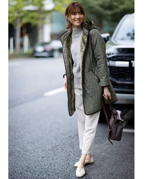 DRESKIP（ドレスキップ）の「◆ふわふわハイネックゆったりニット（ニット/セーター・レディース・ダークブラウン/グレー系その他/ライトベージュ/グリーン系/ライトグレー/ピンク系・02/03/04）」の17枚目の写真