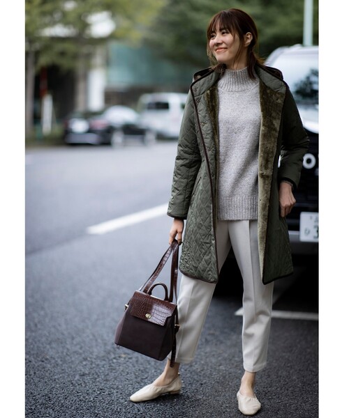 DRESKIP（ドレスキップ）の「◆ふわふわハイネックゆったりニット（ニット/セーター・レディース・ダークブラウン/グレー系その他/ライトベージュ/グリーン系/ライトグレー/ピンク系・02/03/04）」の11枚目の写真