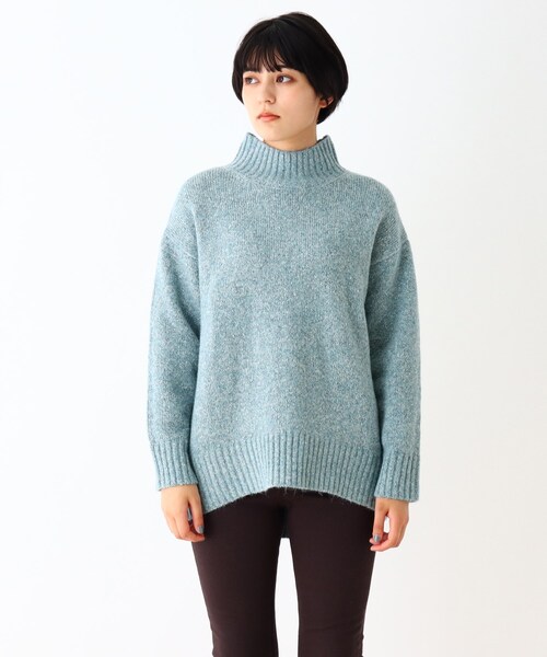 DRESKIP（ドレスキップ）の「◆ふわふわハイネックゆったりニット（ニット/セーター・レディース・ダークブラウン/グレー系その他/ライトベージュ/グリーン系/ライトグレー/ピンク系・02/03/04）」の13枚目の写真