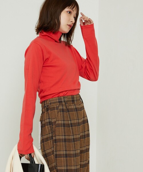 FREAK'S STORE（フリークスストア）の「フライスカットタートル（Tシャツ/カットソー・レディース・ホワイト/ブラック/レッド/マスタード・ﾌﾘ-）」の6枚目の写真