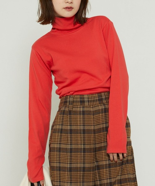 FREAK'S STORE（フリークスストア）の「フライスカットタートル（Tシャツ/カットソー・レディース・ホワイト/ブラック/レッド/マスタード・ﾌﾘ-）」の4枚目の写真