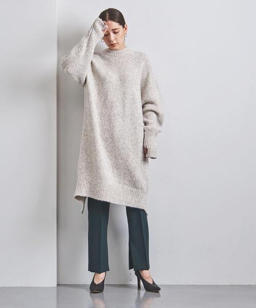 HYKE（ハイク）の「＜HYKE（ハイク）＞クルーネック ニットワンピース ■■■（ワンピース・レディース・グレー/ライトグレー・1）」の6枚目の写真