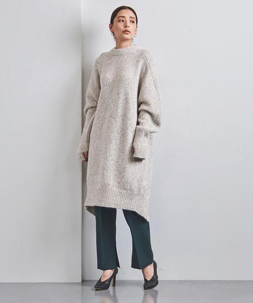 HYKE（ハイク）の「＜HYKE（ハイク）＞クルーネック ニットワンピース ■■■（ワンピース・レディース・グレー/ライトグレー・1）」の7枚目の写真