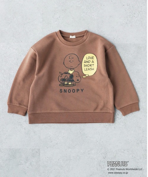 koe(コエ)の「PEANUTS スヌーピー裏起毛プルオーバー*(スウェット・キッズ・ピンク/ブルー/グレー/オフホワイト/ベージュ/グリーン/ブラウン/ネイビー/ミント/サックスブルー/チャコールグレー/ホワイト・100/110/120/130)」の5枚目の写真