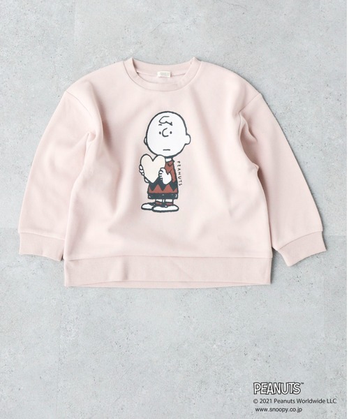 koe(コエ)の「PEANUTS スヌーピー裏起毛プルオーバー*(スウェット・キッズ・ピンク/ブルー/グレー/オフホワイト/ベージュ/グリーン/ブラウン/ネイビー/ミント/サックスブルー/チャコールグレー/ホワイト・100/110/120/130)」の12枚目の写真