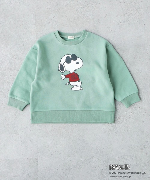 koe(コエ)の「PEANUTS スヌーピー裏起毛プルオーバー*(スウェット・キッズ・ピンク/ブルー/グレー/オフホワイト/ベージュ/グリーン/ブラウン/ネイビー/ミント/サックスブルー/チャコールグレー/ホワイト・100/110/120/130)」の8枚目の写真