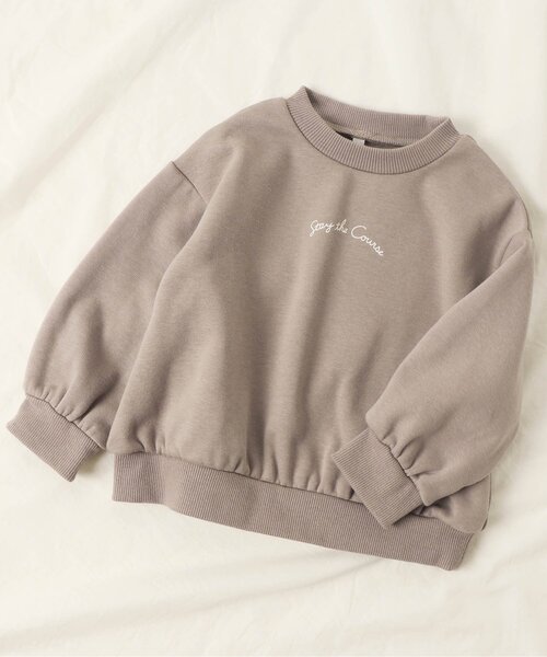 apres les cours（アプレレクール）の「【HAPPY PRICE】ぷちロゴ裏シャギートレーナー（スウェット・キッズ・ブルー/パープル/ブラウン/アイボリー/ピンク・100/140/110/120/80/90/130）」の3枚目の写真