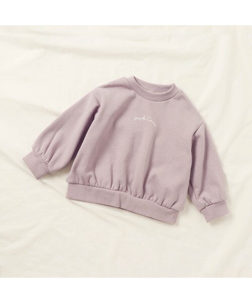 apres les cours（アプレレクール）の「【HAPPY PRICE】ぷちロゴ裏シャギートレーナー（スウェット・キッズ・ブルー/パープル/ブラウン/アイボリー/ピンク・100/140/110/120/80/90/130）」の8枚目の写真