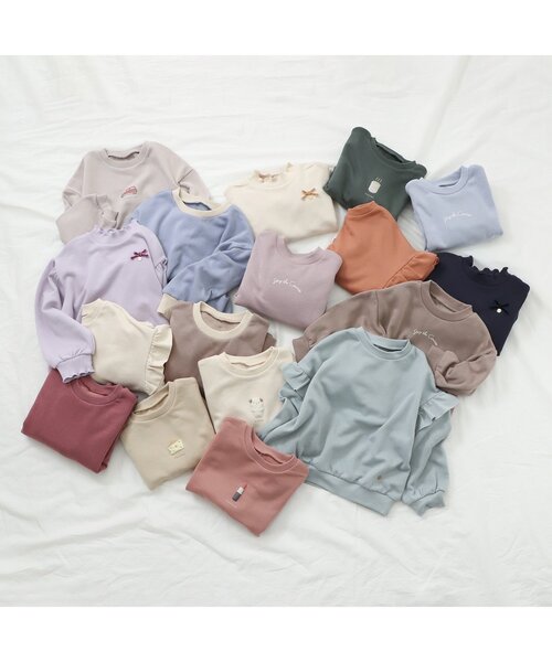 apres les cours（アプレレクール）の「【HAPPY PRICE】ぷちロゴ裏シャギートレーナー（スウェット・キッズ・ブルー/パープル/ブラウン/アイボリー/ピンク・100/140/110/120/80/90/130）」の10枚目の写真