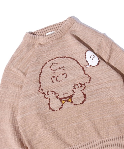 F.O.KIDS(エフオーキッズ)の「F.O.KIDS/エフオーキッズ PEANUTSコラボ 3柄ニット キャラクター スヌーピー 洗濯機OK(ニット/セーター・キッズ・ネイビー/カーキ/ベージュ・140/120)」の2枚目の写真