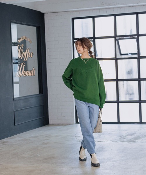 BAYFLOW（ベイフロー）の「ロゴクルースウェット（スウェット・レディース・ブルー/グリーン/アイボリー・FREE）」の10枚目の写真