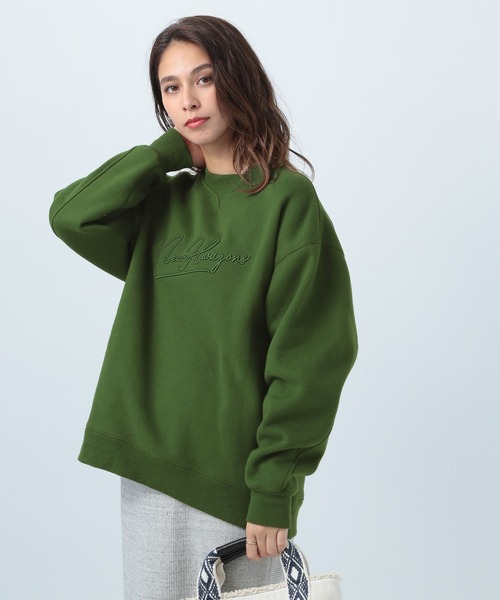 BAYFLOW（ベイフロー）の「ロゴクルースウェット（スウェット・レディース・ブルー/グリーン/アイボリー・FREE）」の8枚目の写真