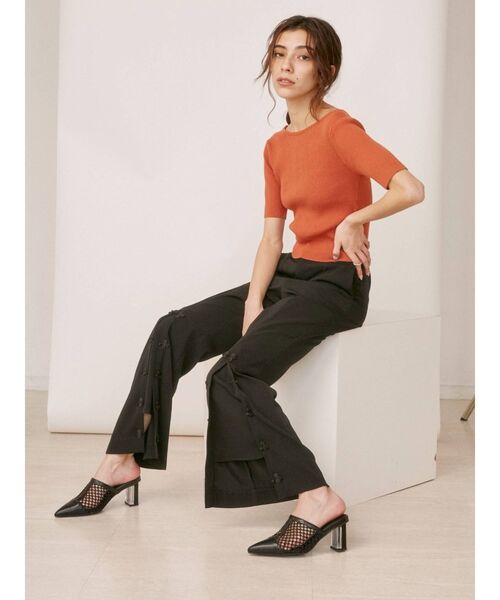 EVRIS（エヴリス）の「フロントボタンフレアパンツ（その他パンツ・レディース・オレンジ/ブラック/ミント・MEDIUM/SMALL）」の9枚目の写真