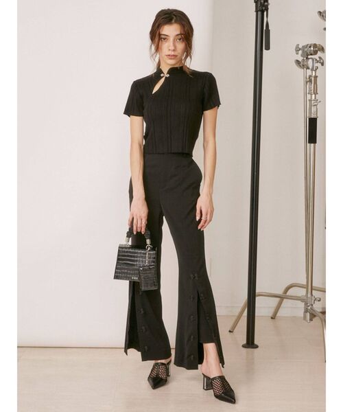 EVRIS（エヴリス）の「フロントボタンフレアパンツ（その他パンツ・レディース・オレンジ/ブラック/ミント・MEDIUM/SMALL）」の11枚目の写真