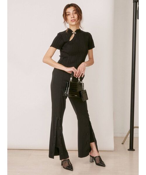 EVRIS（エヴリス）の「フロントボタンフレアパンツ（その他パンツ・レディース・オレンジ/ブラック/ミント・MEDIUM/SMALL）」の13枚目の写真