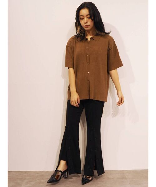 EVRIS（エヴリス）の「フロントボタンフレアパンツ（その他パンツ・レディース・オレンジ/ブラック/ミント・MEDIUM/SMALL）」の15枚目の写真