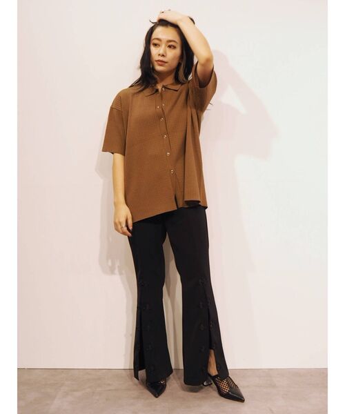 EVRIS（エヴリス）の「フロントボタンフレアパンツ（その他パンツ・レディース・オレンジ/ブラック/ミント・MEDIUM/SMALL）」の16枚目の写真