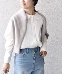 SHIPS | フリルカラーソリッドブラウス◆(シャツ/ブラウス)