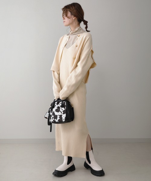 Bou Jeloud（ブージュルード）の「【WEB限定】前後2WAYカーデセットワンピース（ワンピース・レディース・ホワイト系その他/ブラック・FREE）」の11枚目の写真