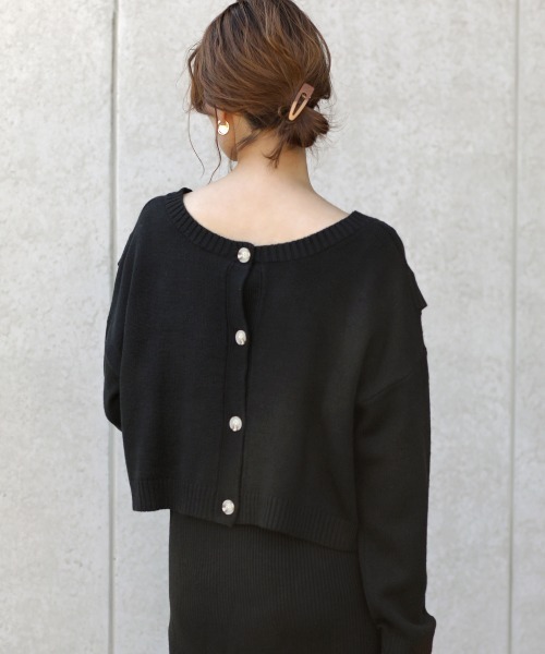 Bou Jeloud（ブージュルード）の「【WEB限定】前後2WAYカーデセットワンピース（ワンピース・レディース・ホワイト系その他/ブラック・FREE）」の10枚目の写真