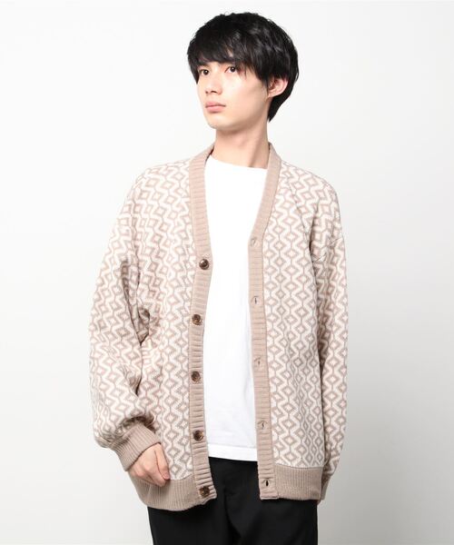 SITRY(シトリー)の「Balloon Sleeve Big silhouette Bird's eye pattern Knit Cardigan/バルーンスリーブ ビッグシルエット バーズアイ柄 ニット カーディガン/カーデ(カーディガン/ボレロ・メンズ・ベージュ/グレイッシュブルー/チャコールグレー・L/XL/M)」の15枚目の写真