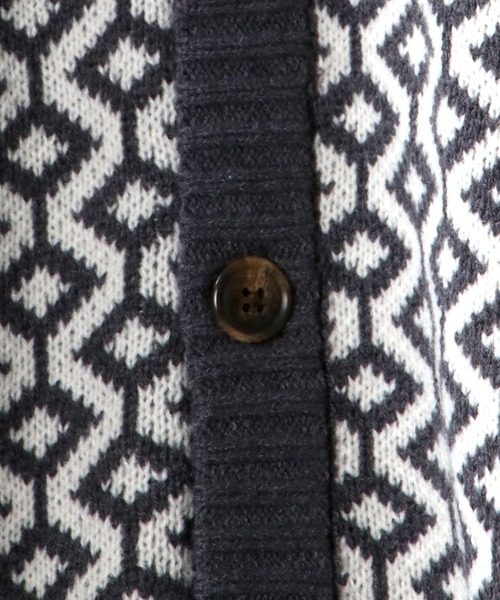 SITRY(シトリー)の「Balloon Sleeve Big silhouette Bird's eye pattern Knit Cardigan/バルーンスリーブ ビッグシルエット バーズアイ柄 ニット カーディガン/カーデ(カーディガン/ボレロ・メンズ・ベージュ/グレイッシュブルー/チャコールグレー・L/XL/M)」の8枚目の写真