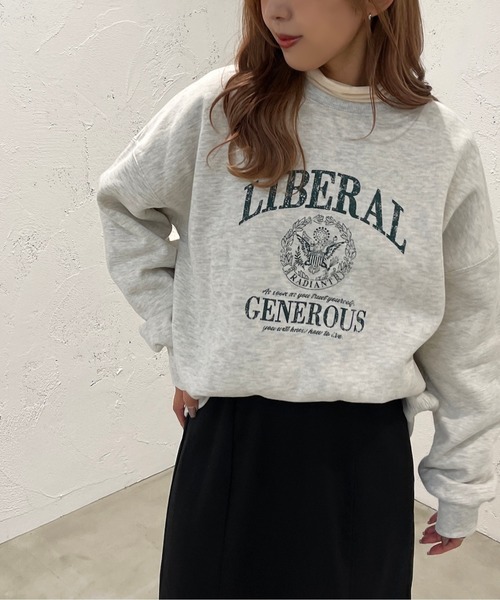apres jour mignon(アプレジュールミニョン)の「アソートロゴスウェット【ZOZOTOWN限定アイテム】(スウェット・レディース・ブルー/ネイビー/その他/ナチュラル/ブラック/パープル・X-LARGE/フリー)」の16枚目の写真