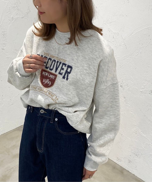 apres jour mignon(アプレジュールミニョン)の「アソートロゴスウェット【ZOZOTOWN限定アイテム】(スウェット・レディース・ブルー/ネイビー/その他/ナチュラル/ブラック/パープル・X-LARGE/フリー)」の7枚目の写真
