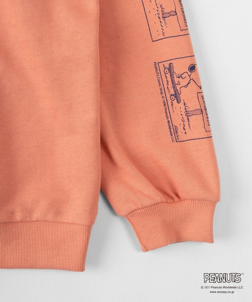 PEANUTS(ピーナッツ)の「【PEANUTS/ピーナッツ】スヌーピー ビッグシルエット 袖プリント プルパーカー/フーディー(パーカー・レディース・オフホワイト/オレンジ/ミント/マルチ・M/L/XL)」の10枚目の写真
