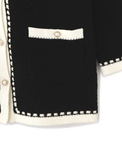 PROPORTION BODY DRESSING(プロポーションボディドレッシング)の「配色トリミングニットジャケット / 1212150902(テーラードジャケット・レディース・ホワイト/ブラック・SMALL/MEDIUM)」の14枚目の写真