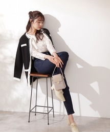 PROPORTION BODY DRESSING | 配色トリミングニットジャケット / 1212150902(テーラードジャケット)