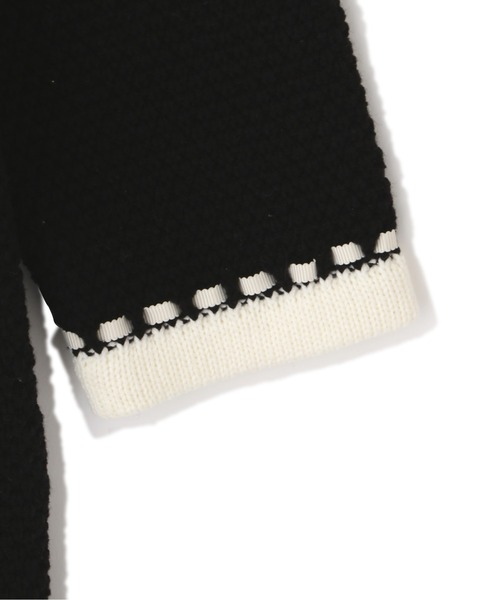 PROPORTION BODY DRESSING(プロポーションボディドレッシング)の「配色トリミングニットジャケット / 1212150902(テーラードジャケット・レディース・ホワイト/ブラック・SMALL/MEDIUM)」の3枚目の写真