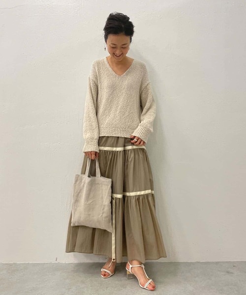 BEARDSLEY(ビアズリー)の「テントスカート(スカート・レディース・ベージュ/カーキ・FREE)」の14枚目の写真