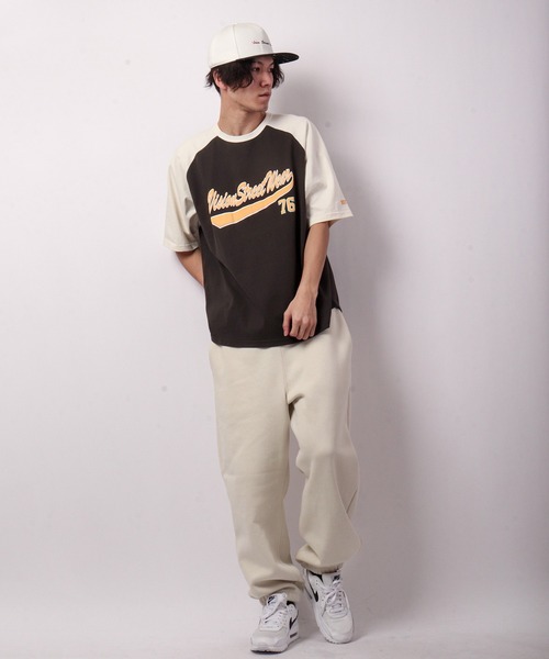 VISION STREET WEAR（ヴィジョンストリートウェア）の「VISION STREET WEAR　ラグランBIG半袖Teeシャツ（Tシャツ/カットソー・メンズ・ネイビー/チャコールグレー/グリーン・M/LL/L）」の12枚目の写真