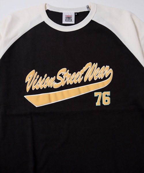 VISION STREET WEAR（ヴィジョンストリートウェア）の「VISION STREET WEAR　ラグランBIG半袖Teeシャツ（Tシャツ/カットソー・メンズ・ネイビー/チャコールグレー/グリーン・M/LL/L）」の6枚目の写真