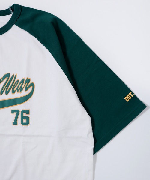 VISION STREET WEAR（ヴィジョンストリートウェア）の「VISION STREET WEAR　ラグランBIG半袖Teeシャツ（Tシャツ/カットソー・メンズ・ネイビー/チャコールグレー/グリーン・M/LL/L）」の21枚目の写真