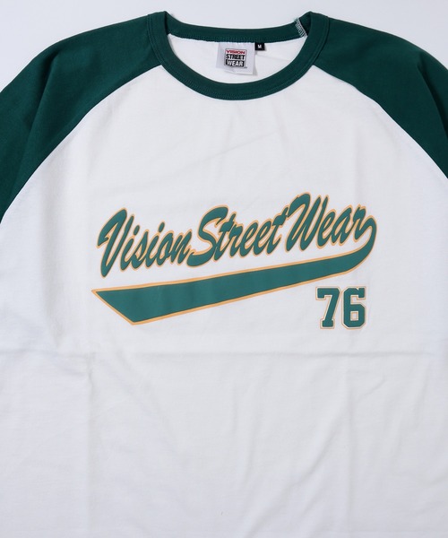 VISION STREET WEAR（ヴィジョンストリートウェア）の「VISION STREET WEAR　ラグランBIG半袖Teeシャツ（Tシャツ/カットソー・メンズ・ネイビー/チャコールグレー/グリーン・M/LL/L）」の20枚目の写真