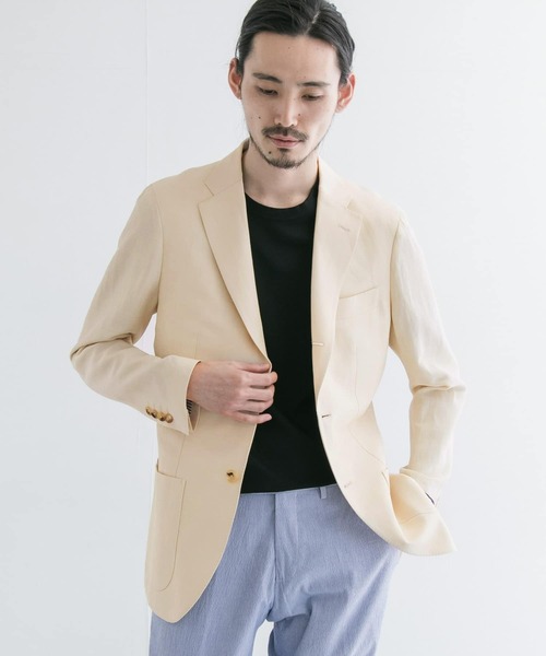 URBAN RESEARCH（アーバンリサーチ）の「URBAN RESEARCH Tailor　COLOMBOウールリネンジャケット（スーツジャケット・メンズ・ベージュ・46）」の2枚目の写真