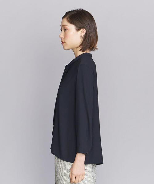 BEAUTY&YOUTH UNITED ARROWS（ビューティーアンドユースユナイテッドアローズ）の「BY ジョーゼット タイ ブラウス -ウォッシャブル-◆（シャツ/ブラウス・レディース・ネイビー/オフホワイト・FREE）」の20枚目の写真