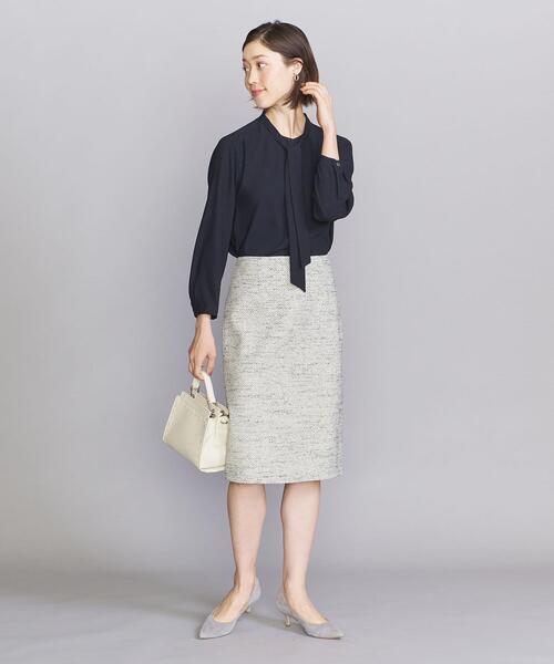 BEAUTY&YOUTH UNITED ARROWS（ビューティーアンドユースユナイテッドアローズ）の「BY ジョーゼット タイ ブラウス -ウォッシャブル-◆（シャツ/ブラウス・レディース・ネイビー/オフホワイト・FREE）」の17枚目の写真