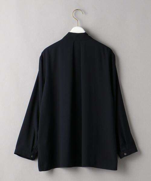 BEAUTY&YOUTH UNITED ARROWS（ビューティーアンドユースユナイテッドアローズ）の「BY ジョーゼット タイ ブラウス -ウォッシャブル-◆（シャツ/ブラウス・レディース・ネイビー/オフホワイト・FREE）」の11枚目の写真