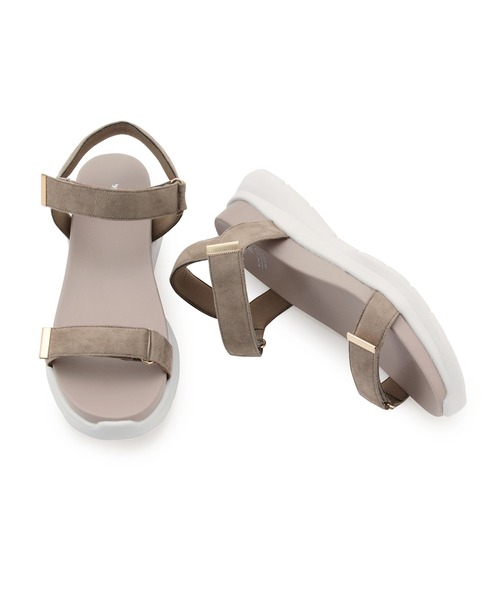 ROPE' PICNIC（ロペピクニック）の「ワニカンベルクロスニーカーサンダル（サンダル・レディース・ブラック系その他2/グレー/ベージュ/ブラック・L/M/S）」の9枚目の写真