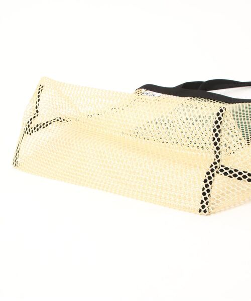 Drifter(ドリフター)の「MESH HANDLE TOTE/メッシュハンドルトート(トートバッグ・レディース・グレー×ホワイト/ベージュ系/ネイビー系・FREE)」の5枚目の写真