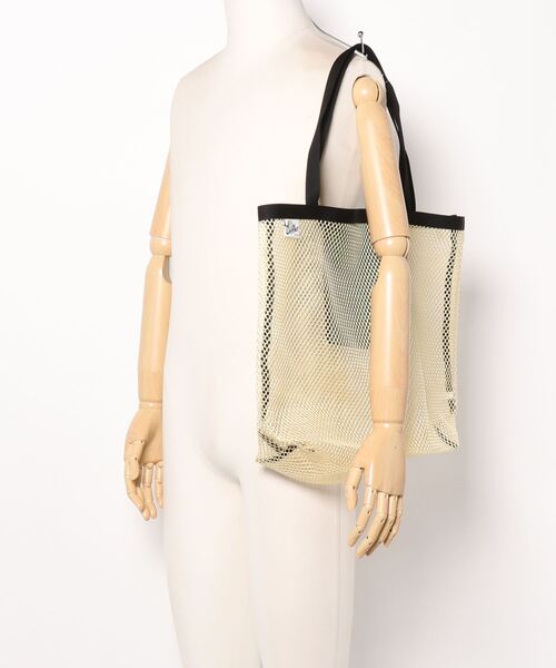Drifter(ドリフター)の「MESH HANDLE TOTE/メッシュハンドルトート(トートバッグ・レディース・グレー×ホワイト/ベージュ系/ネイビー系・FREE)」の7枚目の写真