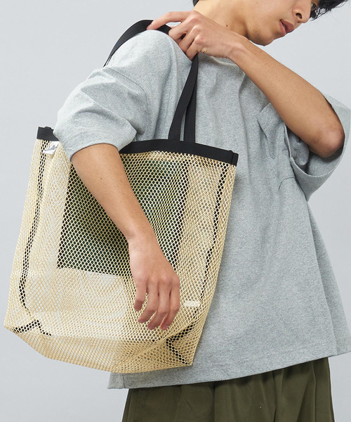 Drifter(ドリフター)の「MESH HANDLE TOTE/メッシュハンドルトート(トートバッグ・レディース・グレー×ホワイト/ベージュ系/ネイビー系・FREE)」の15枚目の写真