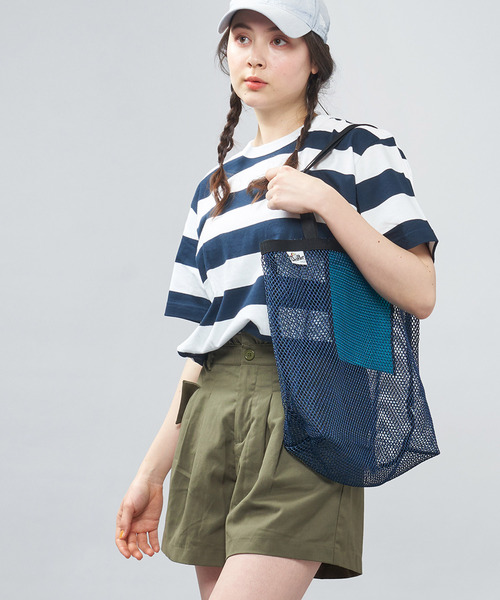 Drifter(ドリフター)の「MESH HANDLE TOTE/メッシュハンドルトート(トートバッグ・レディース・グレー×ホワイト/ベージュ系/ネイビー系・FREE)」の16枚目の写真